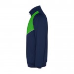 Chándal unisex de poliéster bicolor con colores a juego 225 g/m2 Roly color verde vista lateral