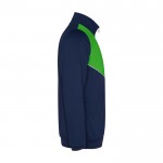 Chándal unisex de poliéster bicolor con colores a juego 225 g/m2 Roly color verde segunda vista lateral
