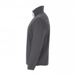 Chaqueta polar de poliéster con cuello alto para hombre 300 g/m2 Roly color gris oscuro vista lateral