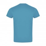 Camiseta unisex de algodón 100% en manga corta 150 g/m2 Roly color turquesa segunda vista trasera