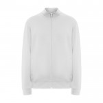 Jersey de cuello perkins de algodón y poliéster unisex 280 g/m2 Roly color blanco