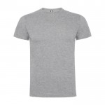 Camiseta de manga corta de algodón para hombre 165 g/m2 Roly color gris claro jaspeado