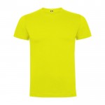 Camiseta de manga corta de algodón para hombre 165 g/m2 Roly color amarillo claro