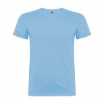 Camiseta de algodón 100% en punto para hombre 155 g/m2 Roly color azul claro