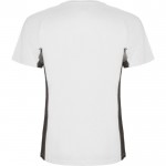 Camiseta deportiva de poliéster para hombre bicolor 140 g/m2 Roly color blanco segunda vista trasera