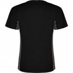 Camiseta deportiva de poliéster para hombre bicolor 140 g/m2 Roly color negro segunda vista trasera