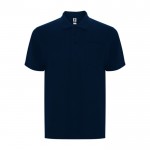 Polo piqué de algodón y poliéster con bolsillo unisex 190 g/m2 Roly color azul marino