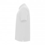 Polo piqué de algodón y poliéster con bolsillo unisex 190 g/m2 Roly color blanco vista lateral