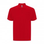 Polo piqué de algodón y poliéster con bolsillo unisex 190 g/m2 Roly color rojo