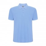 Polo de algodón y poliéster en piqué para hombre 190 g/m2 Roly color azul claro