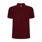 Polo de algodón y poliéster en piqué para hombre 190 g/m2 Roly color burdeos