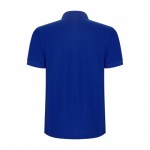 Polo de algodón y poliéster en piqué para hombre 190 g/m2 Roly color azul segunda vista trasera