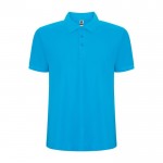 Polo de algodón y poliéster en piqué para hombre 190 g/m2 Roly color turquesa