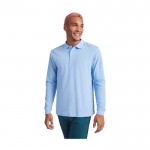 Polo de hombre en 100% algodón de punto piqué 220 g/m2 Roly color amarillo imagen de estilo de vida