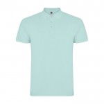 Polo de algodón en punto piqué de hombre en manga corta 200 g/m2 Roly color verde menta