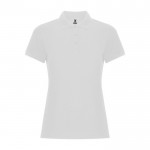 Polo de algodón y poliéster en piqué para mujer 190 g/m2 Roly color blanco
