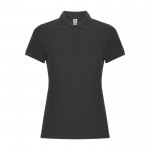 Polo de algodón y poliéster en piqué para mujer 190 g/m2 Roly color grafito