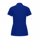 Polo de algodón y poliéster en piqué para mujer 190 g/m2 Roly color azul segunda vista trasera