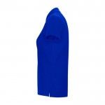 Polo de algodón y poliéster en piqué para mujer 190 g/m2 Roly color azul vista lateral