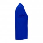 Polo de algodón y poliéster en piqué para mujer 190 g/m2 Roly color azul segunda vista lateral