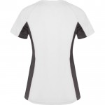 Camiseta deportiva de poliéster para mujer bicolor 140 g/m2 Roly color blanco segunda vista trasera