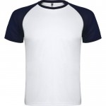 Camiseta deportiva unisex de manga corta de poliéster 140 g/m2 Roly color azul marino