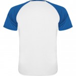 Camiseta deportiva unisex de manga corta de poliéster 140 g/m2 Roly color azul real segunda vista trasera
