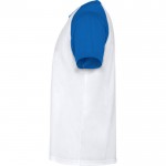 Camiseta deportiva unisex de manga corta de poliéster 140 g/m2 Roly color azul real vista lateral