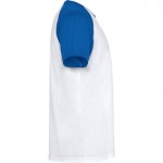 Camiseta deportiva unisex de manga corta de poliéster 140 g/m2 Roly color azul real segunda vista lateral