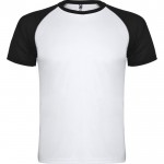 Camiseta deportiva unisex de manga corta de poliéster 140 g/m2 Roly color negro