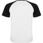Camiseta deportiva unisex de manga corta de poliéster 140 g/m2 Roly color negro segunda vista trasera