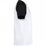 Camiseta deportiva unisex de manga corta de poliéster 140 g/m2 Roly color negro segunda vista lateral