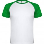 Camiseta deportiva unisex de manga corta de poliéster 140 g/m2 Roly color verde