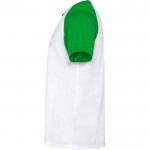 Camiseta deportiva unisex de manga corta de poliéster 140 g/m2 Roly color verde vista lateral