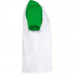 Camiseta deportiva unisex de manga corta de poliéster 140 g/m2 Roly color verde segunda vista lateral