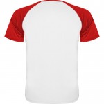 Camiseta deportiva unisex de manga corta de poliéster 140 g/m2 Roly color rojo segunda vista trasera