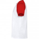 Camiseta deportiva unisex de manga corta de poliéster 140 g/m2 Roly color rojo vista lateral