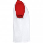 Camiseta deportiva unisex de manga corta de poliéster 140 g/m2 Roly color rojo segunda vista lateral