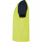 Camiseta deportiva unisex de manga corta de poliéster 140 g/m2 Roly vista lateral