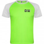 Camiseta deportiva unisex de manga corta de poliéster 140 g/m2 Roly vista impresión serigrafía