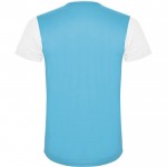Camiseta deportiva unisex de poliéster en manga corta 130 g/m2 Roly color blanco segunda vista trasera