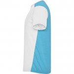 Camiseta deportiva unisex de poliéster en manga corta 130 g/m2 Roly color blanco vista lateral