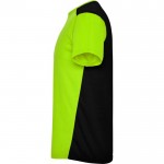 Camiseta deportiva unisex de poliéster en manga corta 130 g/m2 Roly color verde lima vista lateral