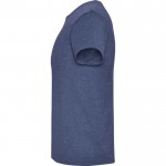 Camiseta jaspeada de algodón y poliéster para hombre 150 g/m2 Roly color azul jaspeado vista lateral