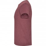 Camiseta jaspeada de algodón y poliéster para hombre 150 g/m2 Roly color rojo jaspeado vista lateral