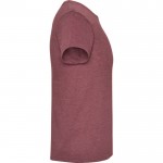Camiseta jaspeada de algodón y poliéster para hombre 150 g/m2 Roly color rojo jaspeado segunda vista lateral
