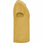 Camiseta jaspeada de algodón y poliéster para hombre 150 g/m2 Roly color amarillo oscuro segunda vista lateral