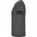 Camiseta jaspeada de algodón y poliéster para hombre 150 g/m2 Roly color negro vista lateral