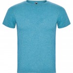 Camiseta jaspeada de algodón y poliéster para hombre 150 g/m2 Roly color turquesa