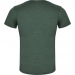 Camiseta jaspeada de algodón y poliéster para hombre 150 g/m2 Roly color verde jaspeado segunda vista trasera